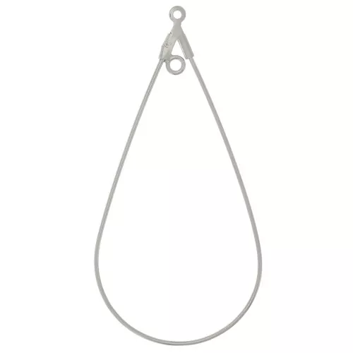 Portapendientes de gota 51x25 mm - Acero inoxidable 316L x2
