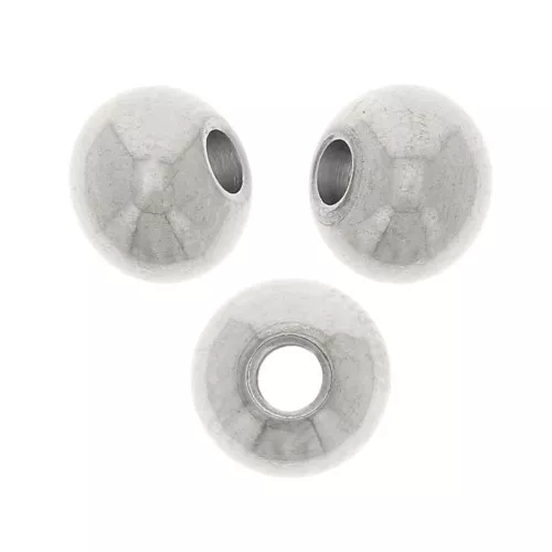 Perlas redondas aplanadas 6x4,7 mm - Acero inoxidable 304 x20
