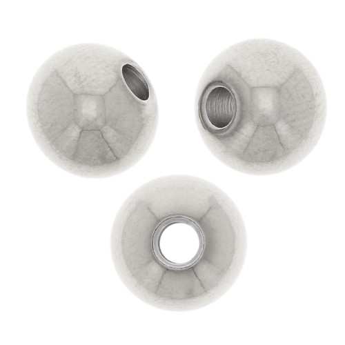 Perlas redondas aplanadas 8x6,7 mm - Acero inoxidable 304 x20