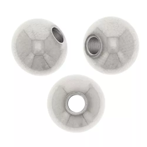 Perlas redondas aplanadas 8x6,7 mm - Acero inoxidable 304 x20