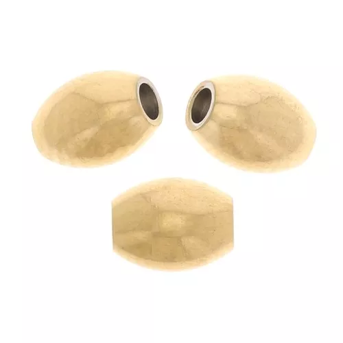 Cuentas de oliva 5x4 mm - Acero inoxidable 304 Oro x10