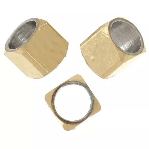 Cuentas cúbicas redondeadas de 2 mm - Acero inoxidable 304L Dorado x10