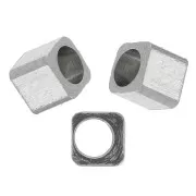 Perlas cúbicas de 2 mm - acero inoxidable 304 x20