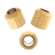Perlas tubulares 2,5x2,45 mm - Acero inoxidable 304 Oro x10