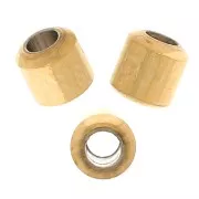 Perlas tubulares 2,5x2,45 mm - Acero inoxidable 304 Oro x10