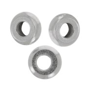 Perlas de disco Heishi - disco plano 4x1,5 mm - Acero inoxidable 304 x10