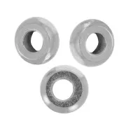 Perlas de disco Heishi - disco plano 4x1,5 mm - Acero inoxidable 304 x10