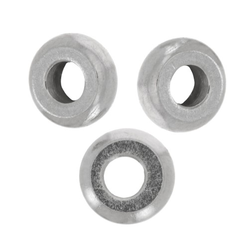 Perlas de disco Heishi - disco plano 4x1,5 mm - Acero inoxidable 304 x10