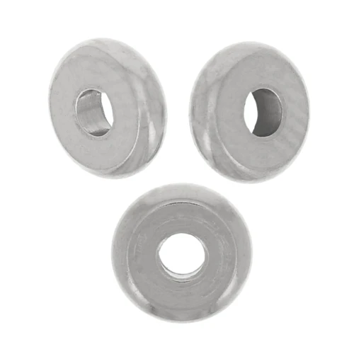 Perlas de disco Heishi - disco plano 4x1,5 mm - Acero inoxidable 304 x10