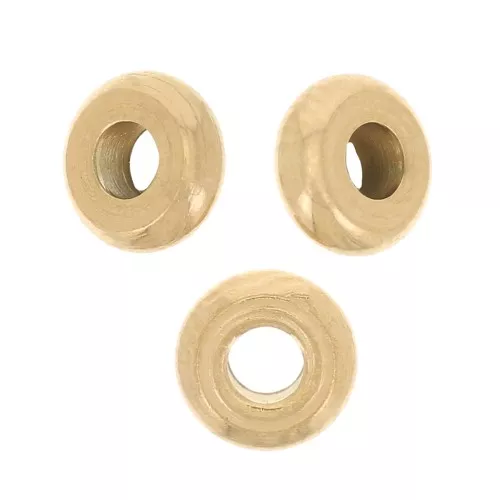 Discos de Heishi - Disco plano 5x2 mm - Acero inoxidable dorado 304 x10