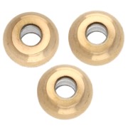 Arandela Heishi - disco plano 6x3 mm - Acero inoxidable 304 Oro x20
