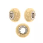 Cuentas de disco Heishi - Disco plano 6x3 mm - Acero inoxidable dorado 304 x10