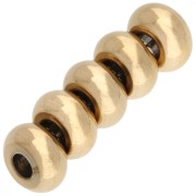 Arandela Heishi - disco plano 6x3 mm - Acero inoxidable 304 Oro x20