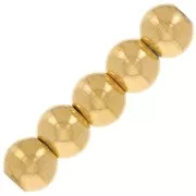 Cuentas redondas aplanadas de 4 x 3,5 mm - Acero inoxidable 303L Dorado x20