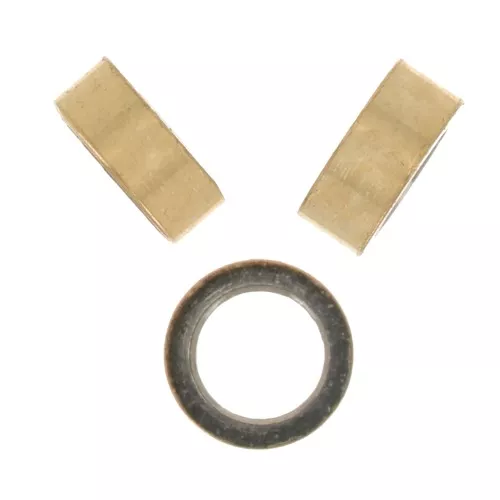 Discos Heishi - Disco Plano 2.5x1 mm - Acero Inoxidable Oro 304 x10