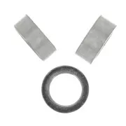 Perlas Heishi - disco plano 2,5x1 mm - Acero inoxidable 304 x20