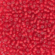 Preciosa Cuentas de rocalla 11/0 2 mm - Light Siam Silver Lined x20g