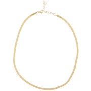 Gargantilla de malla espejo - serpiente plana 3,3 mm - Acero inoxidable 304 Oro x46cm|raw }}