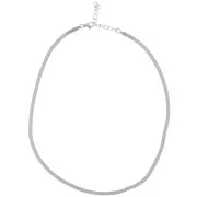 Gargantilla de malla espejo - serpiente plana 3,3 mm - Acero inoxidable 304 x46cm