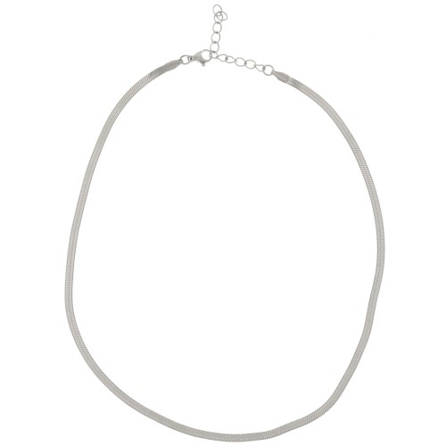 Gargantilla de malla espejo - serpiente plana 3,3 mm - Acero inoxidable 304 x46cm