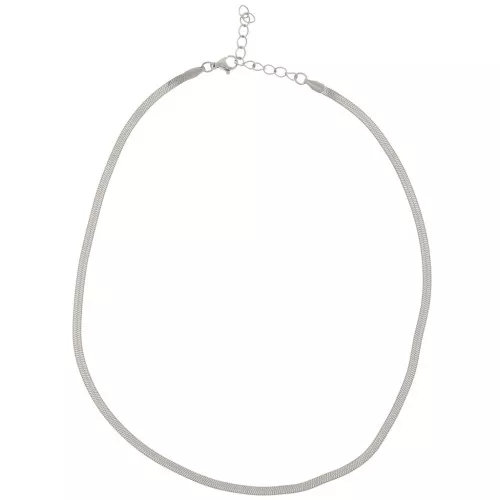 Gargantilla de malla espejo - serpiente plana 3,3 mm - Acero inoxidable 304 x46cm