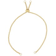 Pulsera ajustable 20cm para espaciador - malla Jaseron - Acero inoxidable 304 Oro x1|raw }}