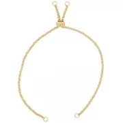 Pulsera ajustable 20cm para espaciador - malla Jaseron - Acero inoxidable 304 Oro x1