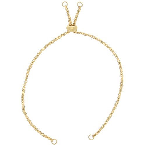 Pulsera ajustable 20cm para espaciador - malla Jaseron - Acero inoxidable 304 Oro x1