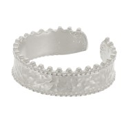 Anillo ajustable estilo étnico martillado - Chapado en plata antigua x1