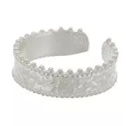 Anillo ajustable estilo étnico martillado - Chapado en plata antigua x1