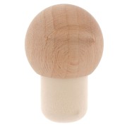 Tapón decorativo de madera redondo 47,5x32 mm para personalizar x1|raw }}