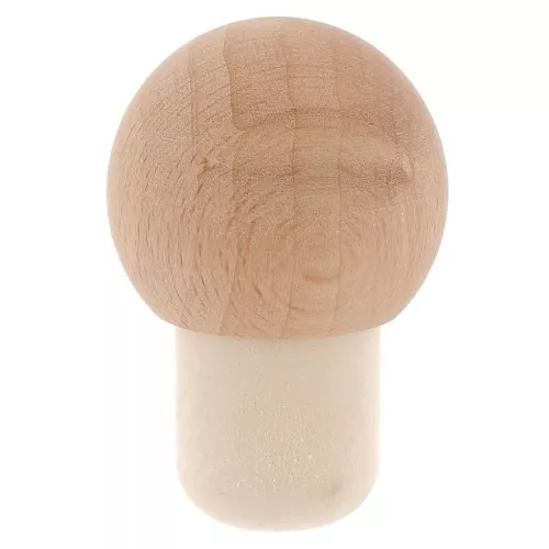 Tapón decorativo de madera redondo 47,5x32 mm para personalizar x1