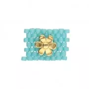 Címbalo - Cuenta Flor para Miyuki Delica y Rocaille 11/0 - 6mm Gerani - Bronce x1