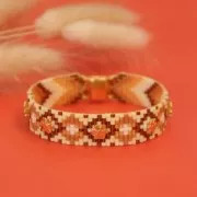 Címbalo - Cuenta Flor para Miyuki Delica y Rocaille 11/0 - 6mm Gerani - Bronce x1