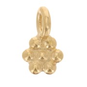 Mini Charm de flor de 3,8 mm - 3 micras chapado en dorado x1|raw }}