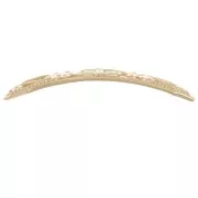 Inserto rectangular curvado 37x7,5mm - Patrón ornamental - 3 micras de oro plateado x1