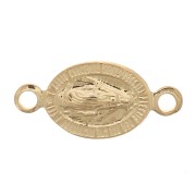 Distanciador ovalado 11,5x5 mm - 3 micras chapado en oro x1|raw }}