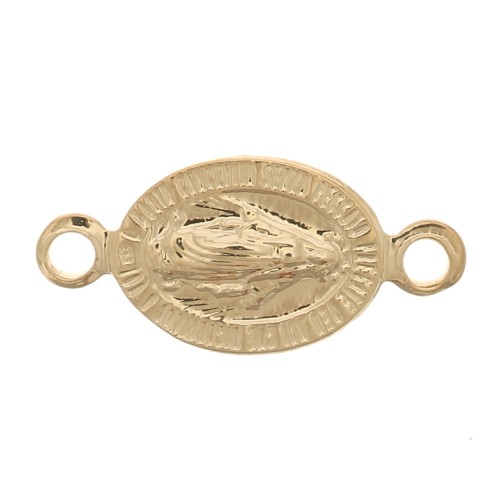 Distanciador ovalado 11,5x5 mm - 3 micras chapado en oro x1