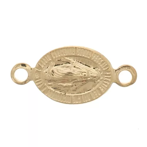 Distanciador ovalado 11,5x5 mm - 3 micras chapado en oro x1