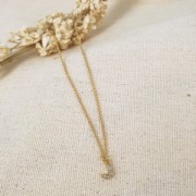 Colgante de símbolo de 8 mm con óxido de zirconio - & - Chapado en oro - Cristal x1