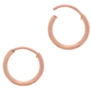 Pendientes de aro mini 10 mm - Gold filled rosa x2|raw }}