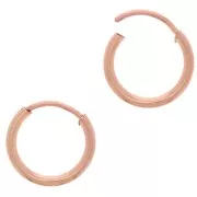 Pendientes de aro mini 10 mm - Gold filled rosa x2