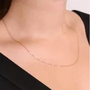 Gargantilla de malla Forçat 1.25 mm - Gold filled rosa x46cm