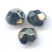 Facetadas 3 mm Jet Brown Iris x50