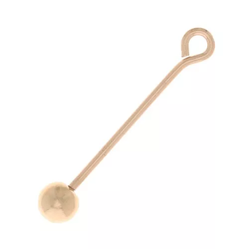 Clavo de cabeza redonda de 18x0,6 mm con bola desenroscable - Gold filled x1