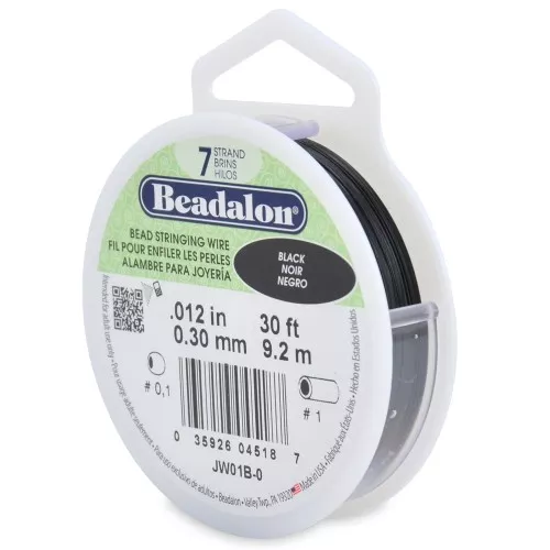 Cable de 7 hilos de 0,30 mm - Negro x9,2m