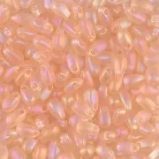Long Drop Miyuki 3x5.5mm LDP-2132F -Transparente Light Peach AB Mat x10g