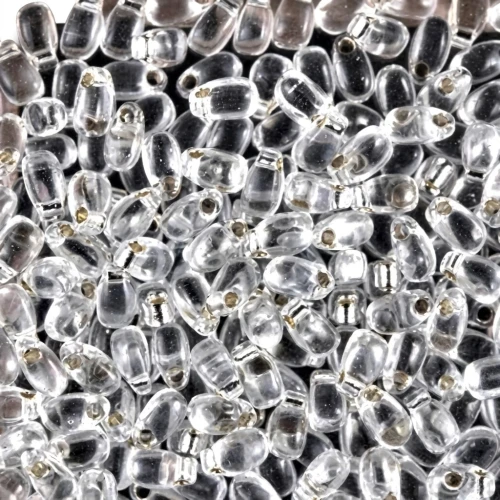 Gota larga Miyuki 3x5.5mm LDP-001- Cristal forrado de plata x10g