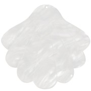Colgante de concha de acetato 43x45 mm - Perla blanca x1|raw }}