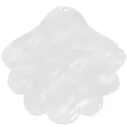 Colgante de concha de acetato 43x45 mm - Perla blanca x1